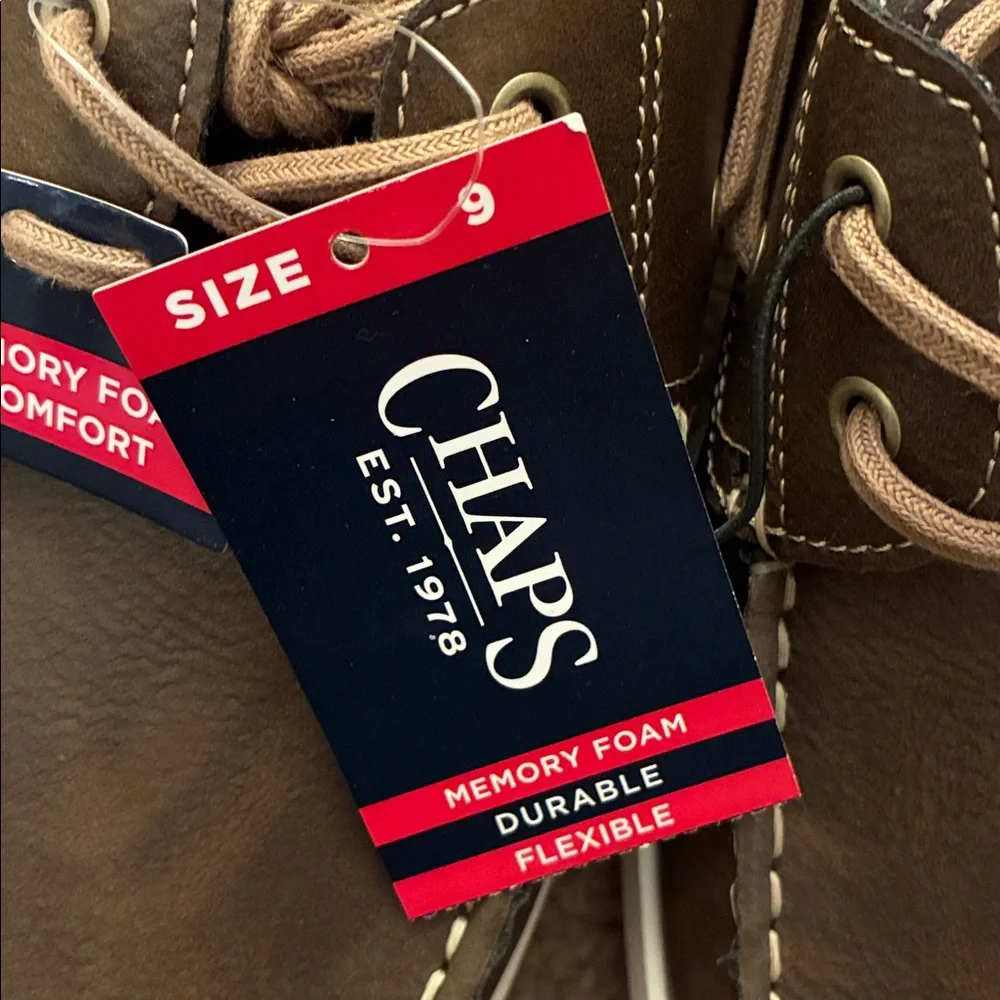 Chaps Faux Leather Benny Boat Shoes - Men’s Size 9